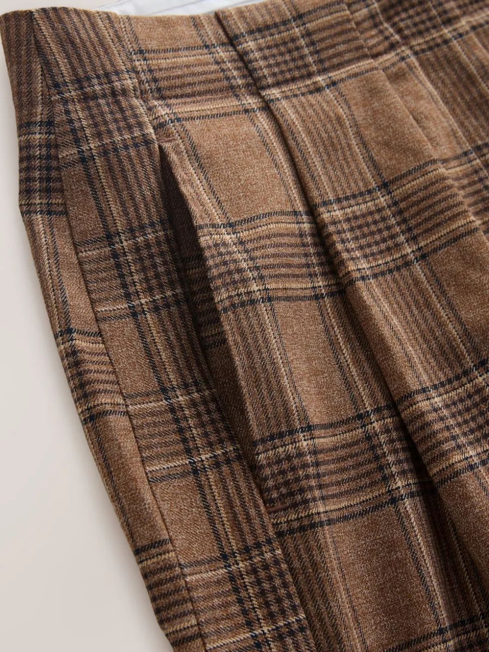 Brown Check Smart Culottes