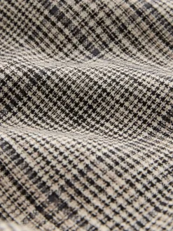 Brown N.Premium Check Linen Rich Single Breasted Blazer