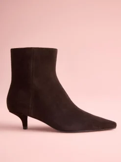 Brown Suede Tabitha Simmons x Next Underset Heel Ankle Boots