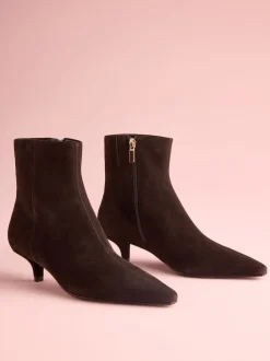 Brown Suede Tabitha Simmons x Next Underset Heel Ankle Boots
