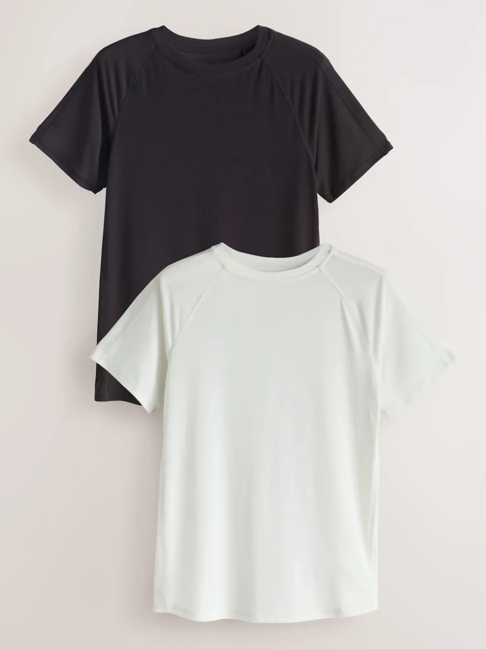 Brown/Cream Active Crew Neck Short Sleeve T-Shirts 2 Pack