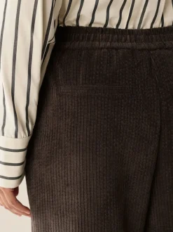 Brown/Khaki Wide Leg Soft Cord Trousers 2 Pack
