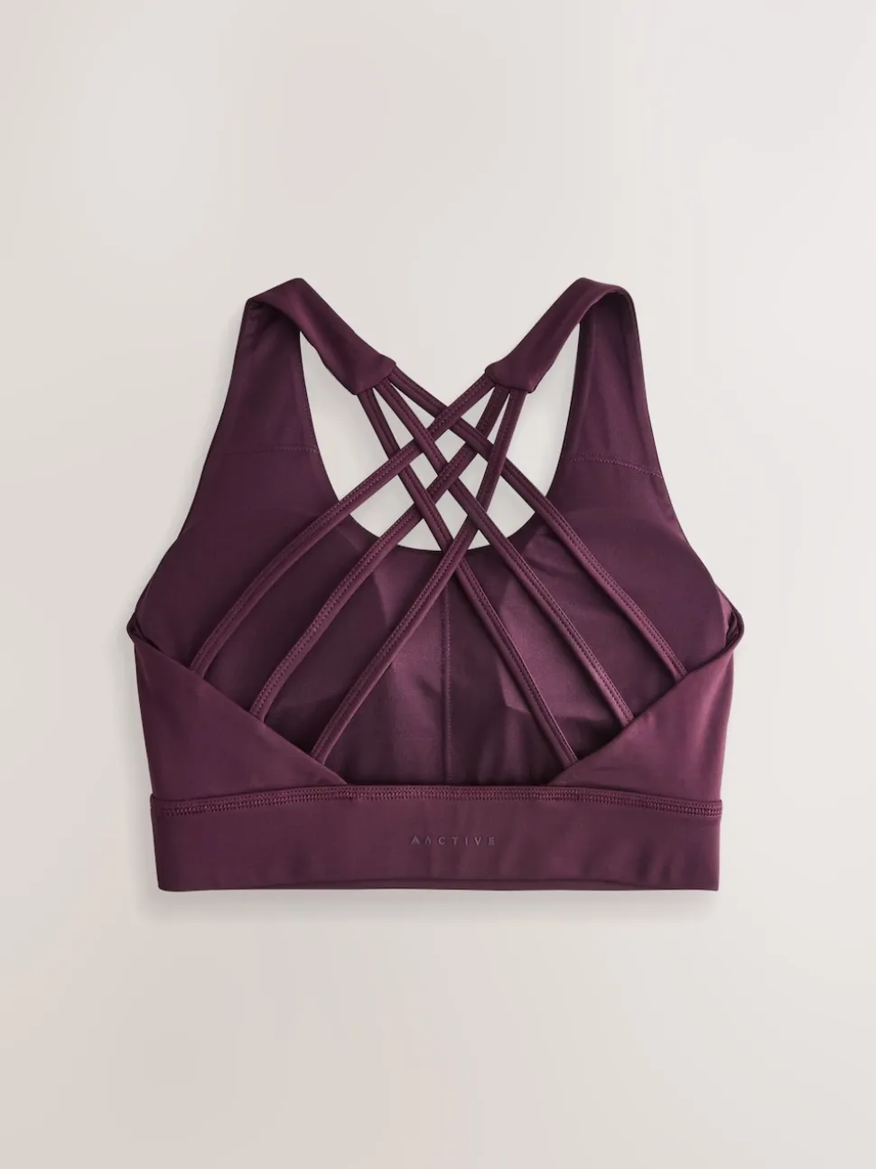 Burgundy Red Active Cross Back Sports Bra