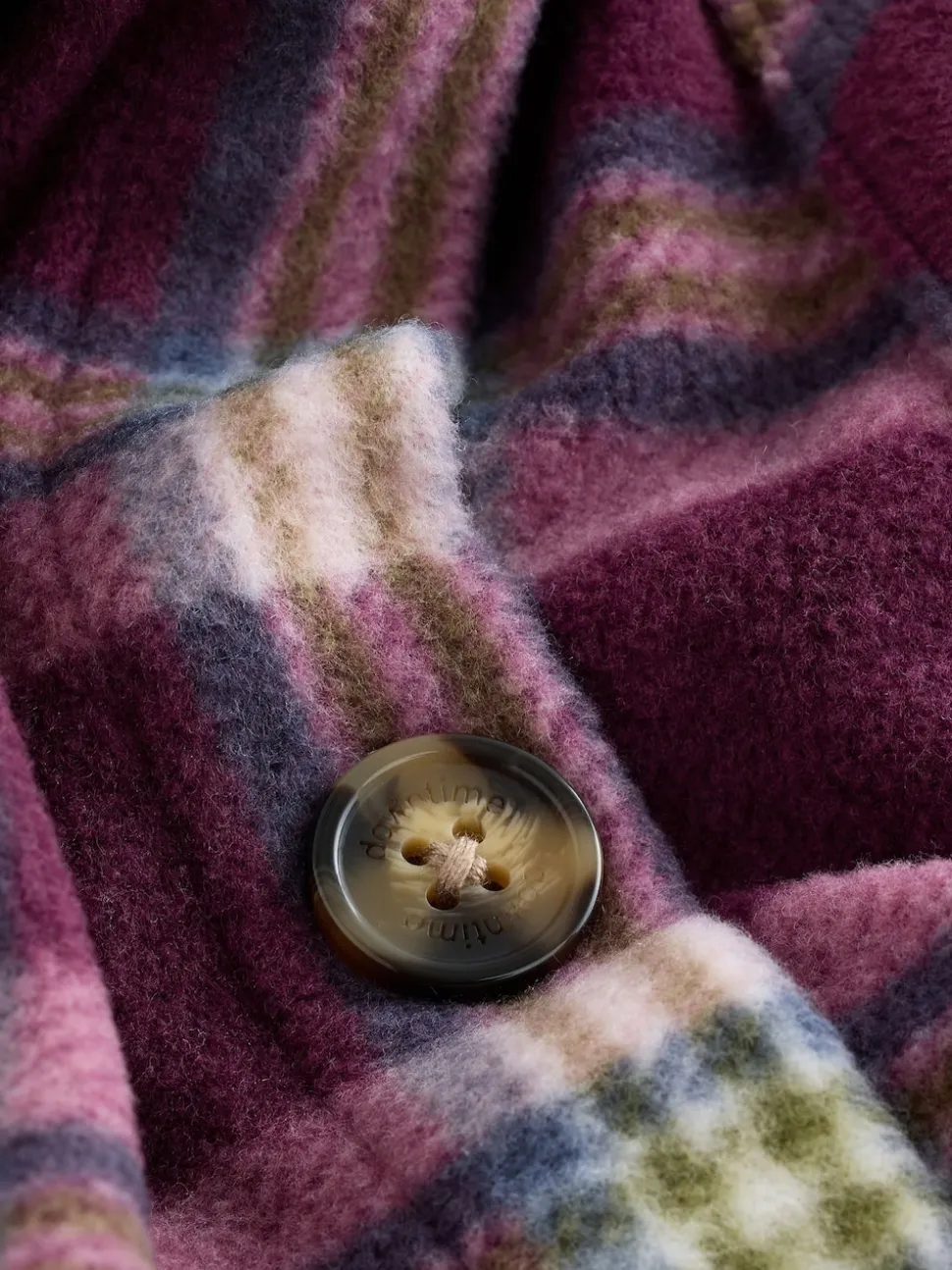 Burgundy Red Check Polar Fleece Shacket