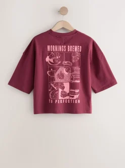 Burgundy Red Cotton Short Sleeve Pyjamas