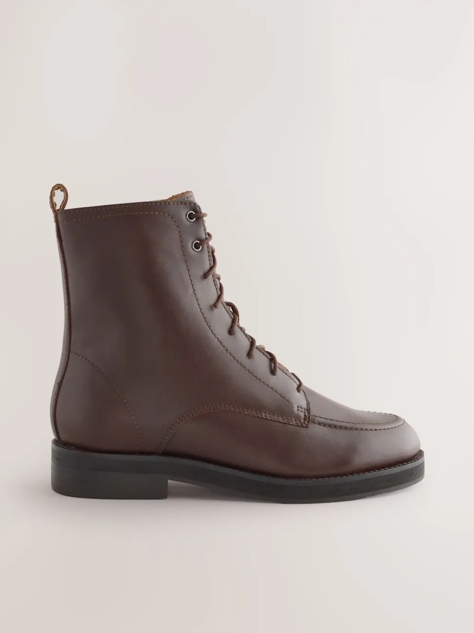 Burgundy Red Leather Forever Comfort® Lace-Up Ankle Boots