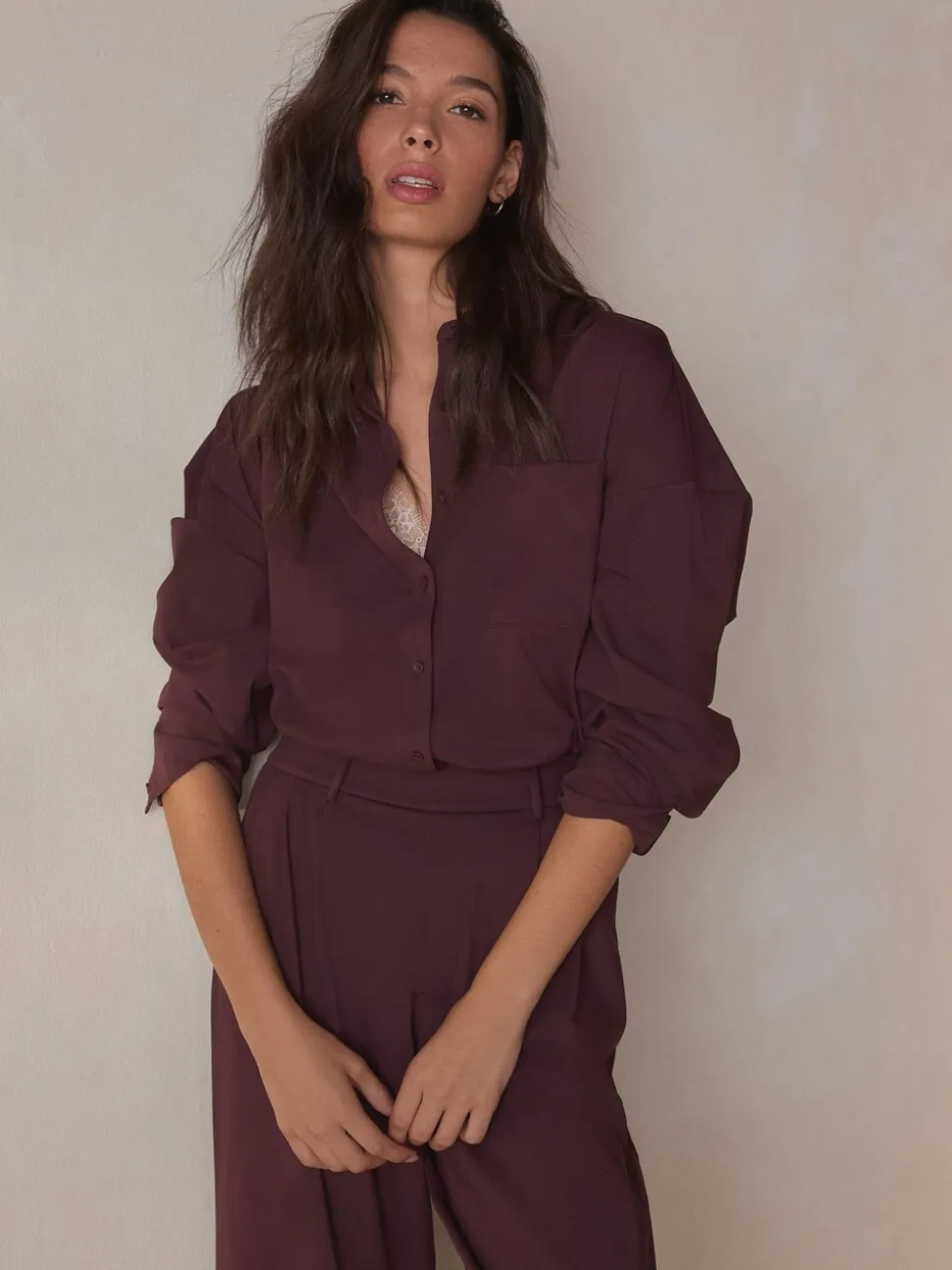 Burgundy Red N. Premium Shirt