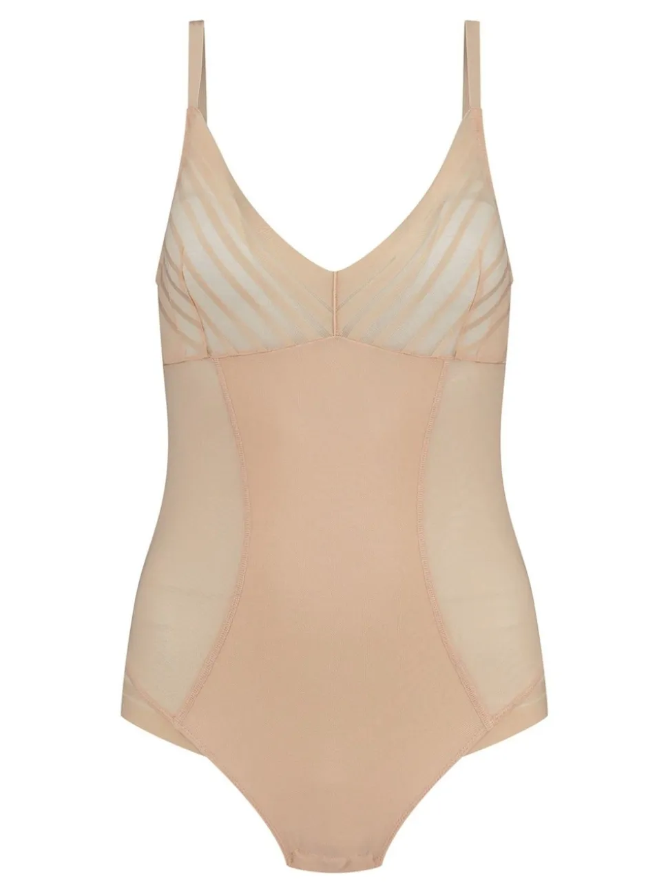 Bye Bra Powermesh Thong Bodysuit