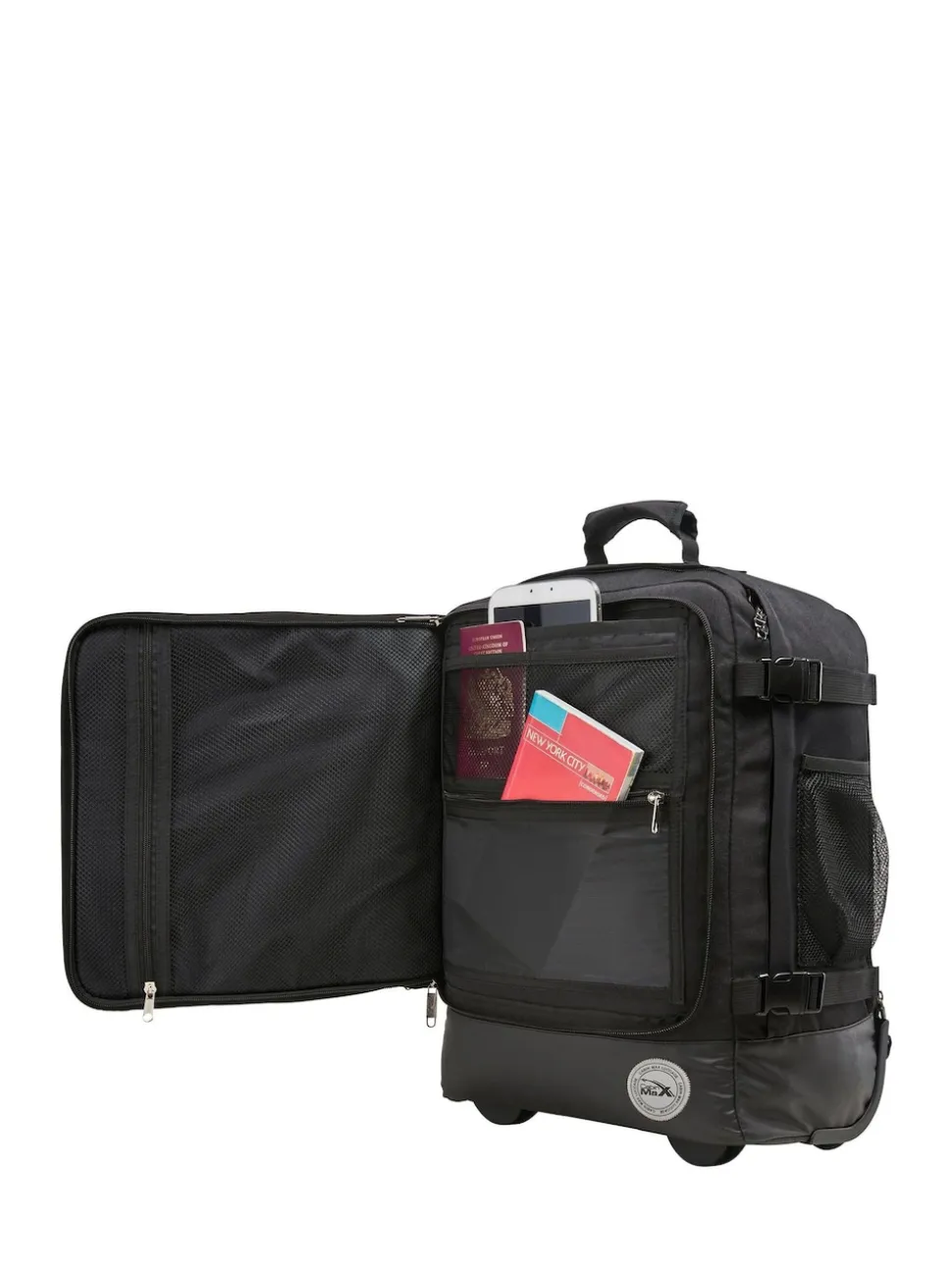 Cabin Max Black Greenwich Hybrid 45cm Cabin Trolley Backpack