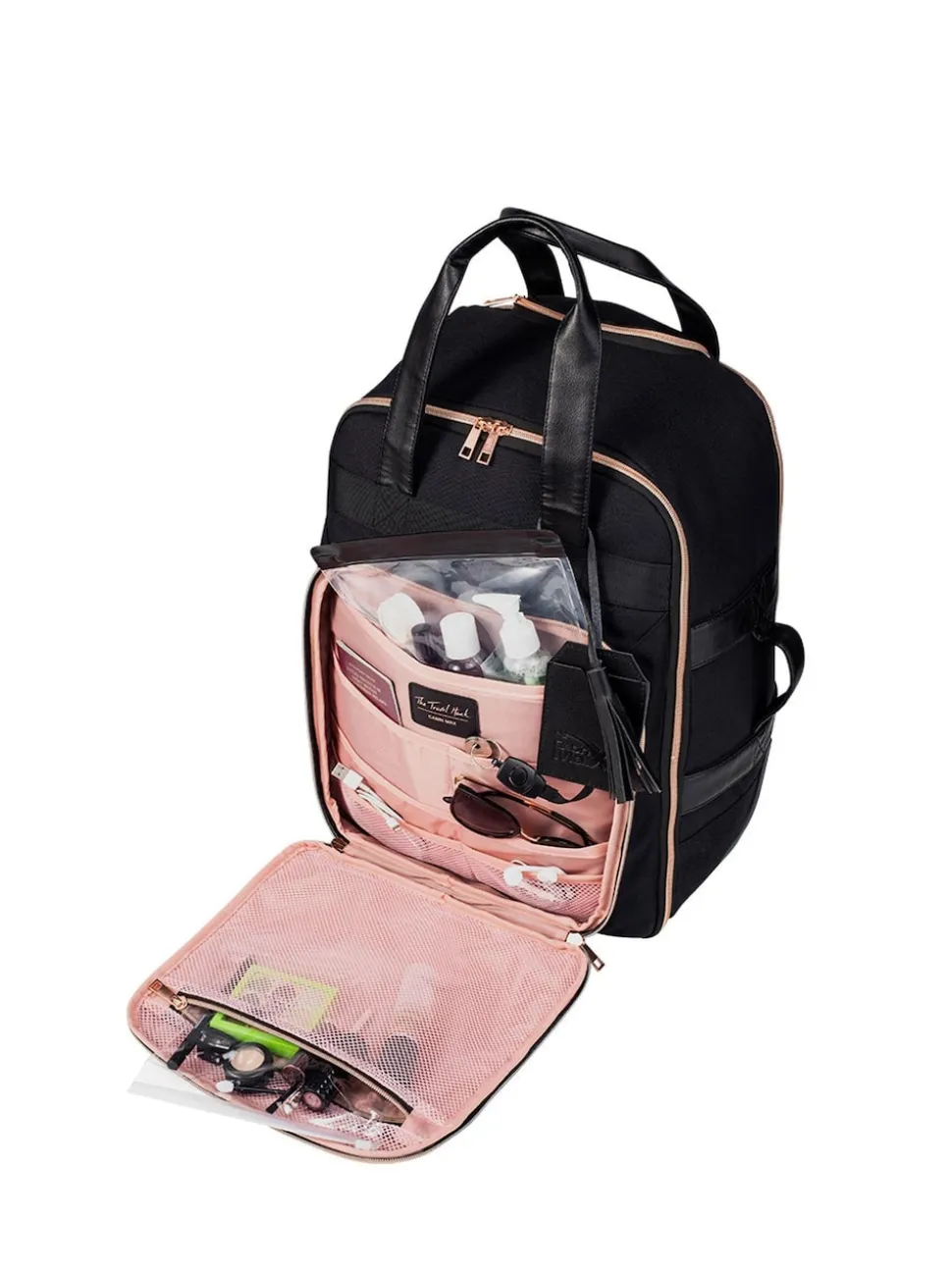 Cabin Max Black Travel Hack 30L Hybrid Trolley 45cm Backpack