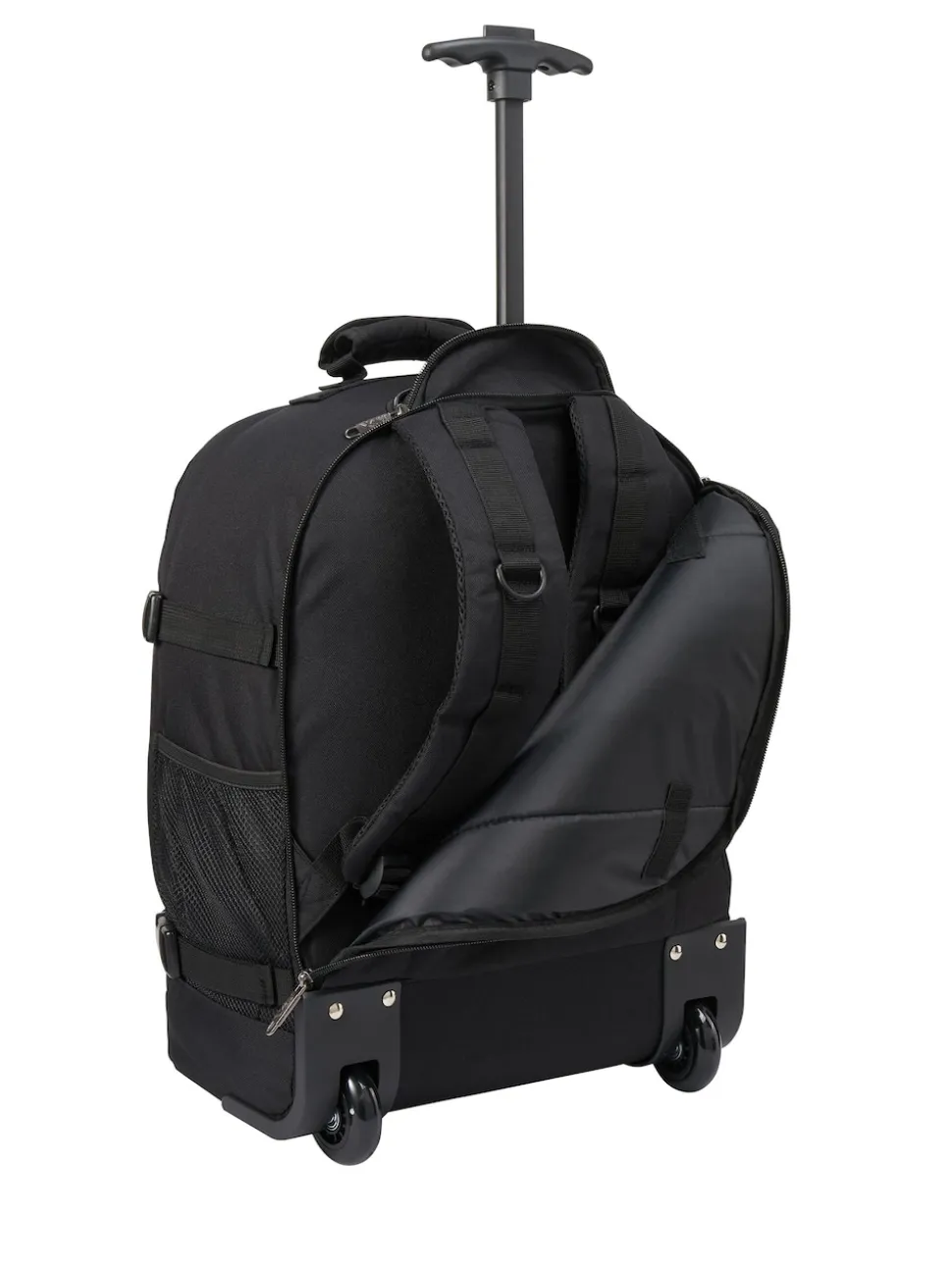 Cabin Max Dark Black Metz Underseat Hybrid 30 Litre Trolley Bag and Backpack