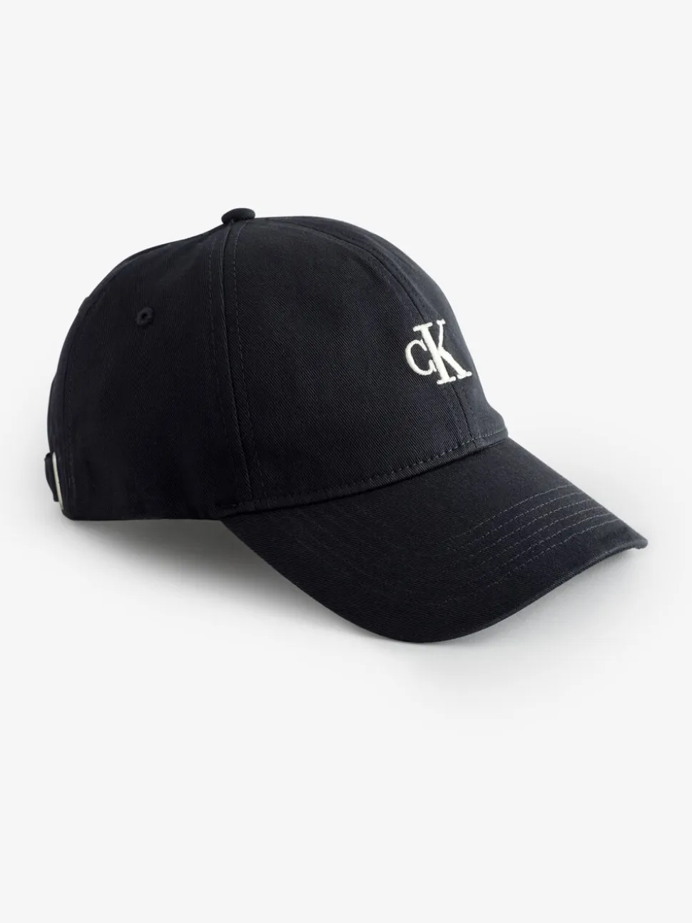 Calvin Klein Black Embroidered Monogram 100% Cotton Cap