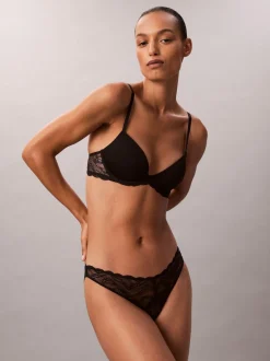 Calvin Klein Black Lift Demi Bra Sensual Stretch Lace