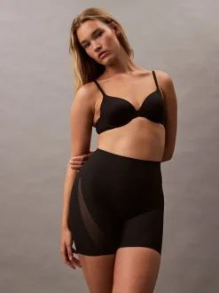 Calvin Klein Black Sculpted Shapewear Shorts - Stay Put Mesh