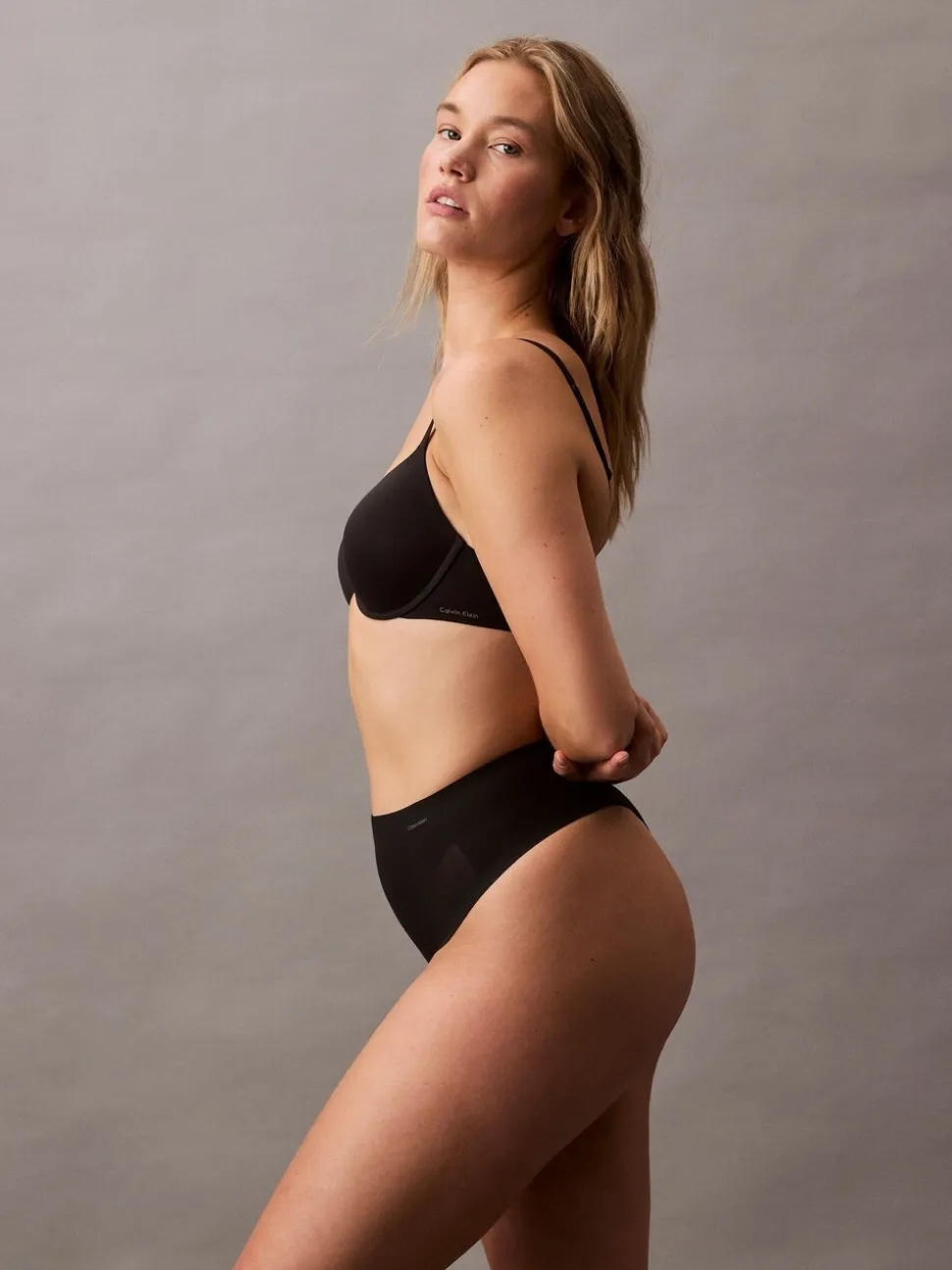 Calvin Klein Black Sculpted Shapewear Thong - Stay Put Mesh