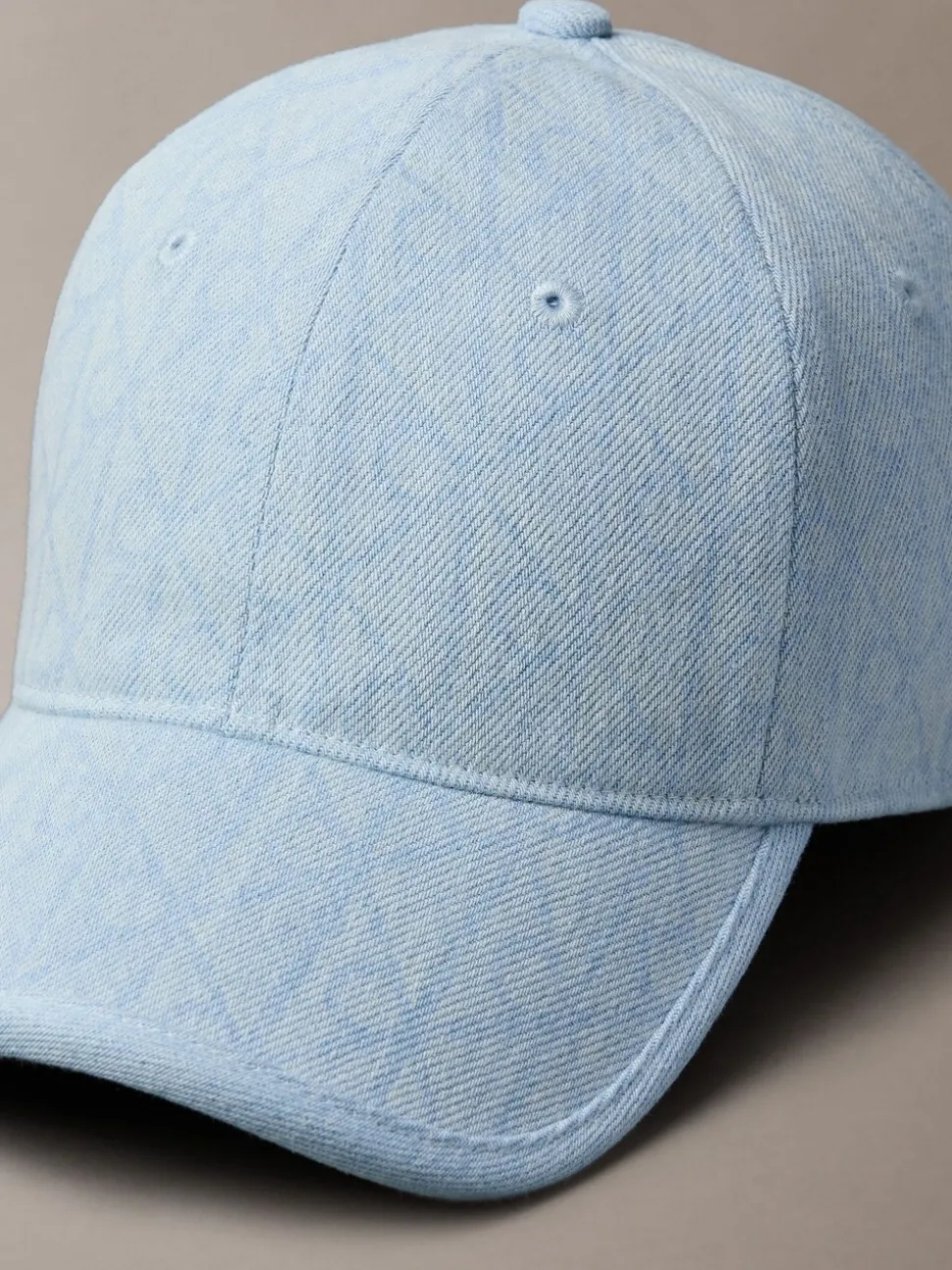 Calvin Klein Blue Burnout Emblem Logo Denim Cap