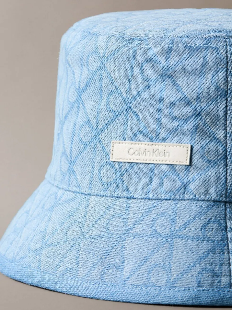 Calvin Klein Blue Burnout Emblem Logo Bucket Hat