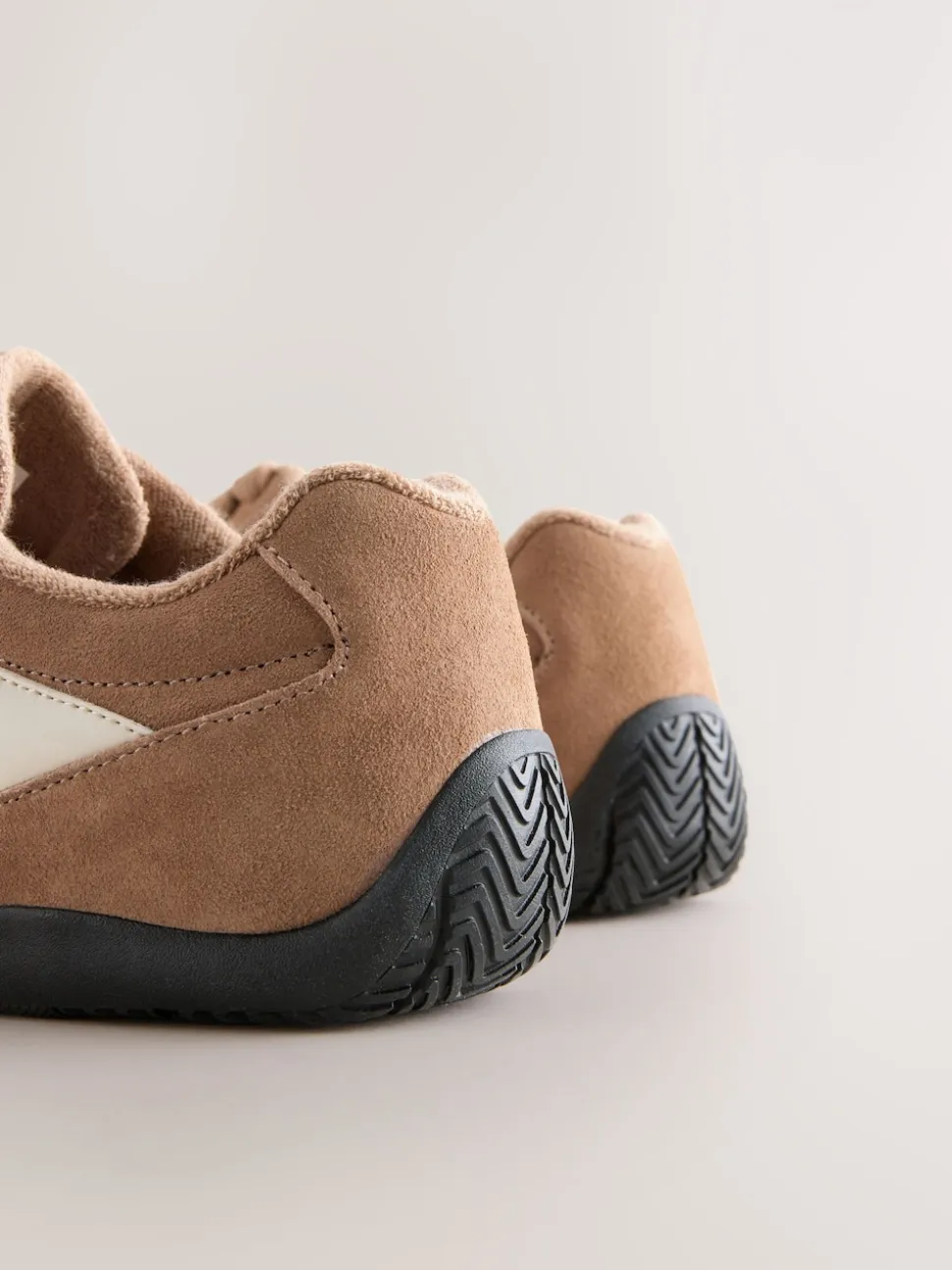 Camel Suede Forever Comfort® Leather Slimsole Lace-Up Trainers