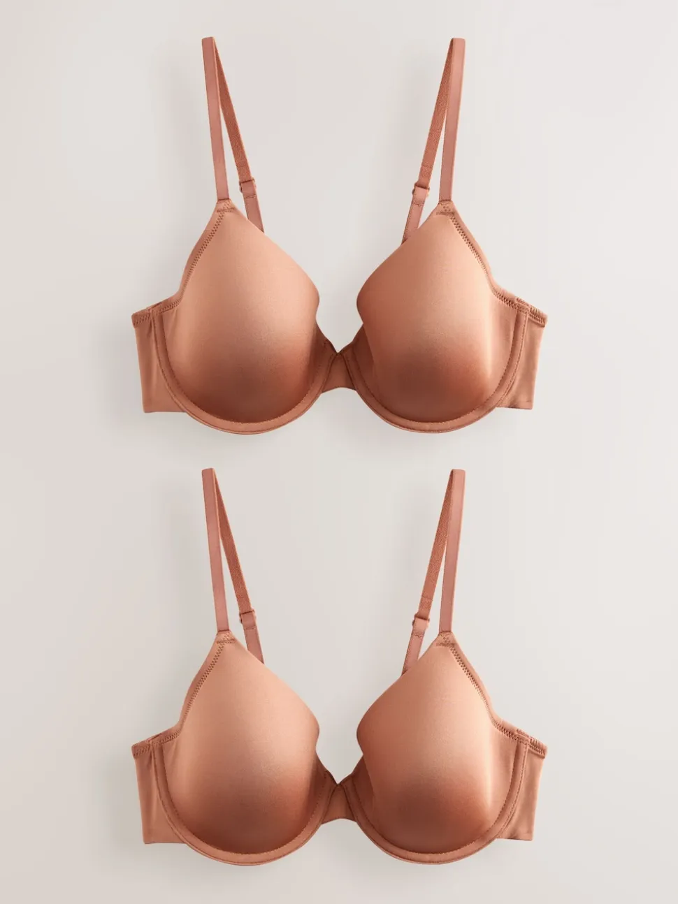 Caramel Nude Full Cup A-E Smoothing Ultimate Comfort Bras 2 Pack