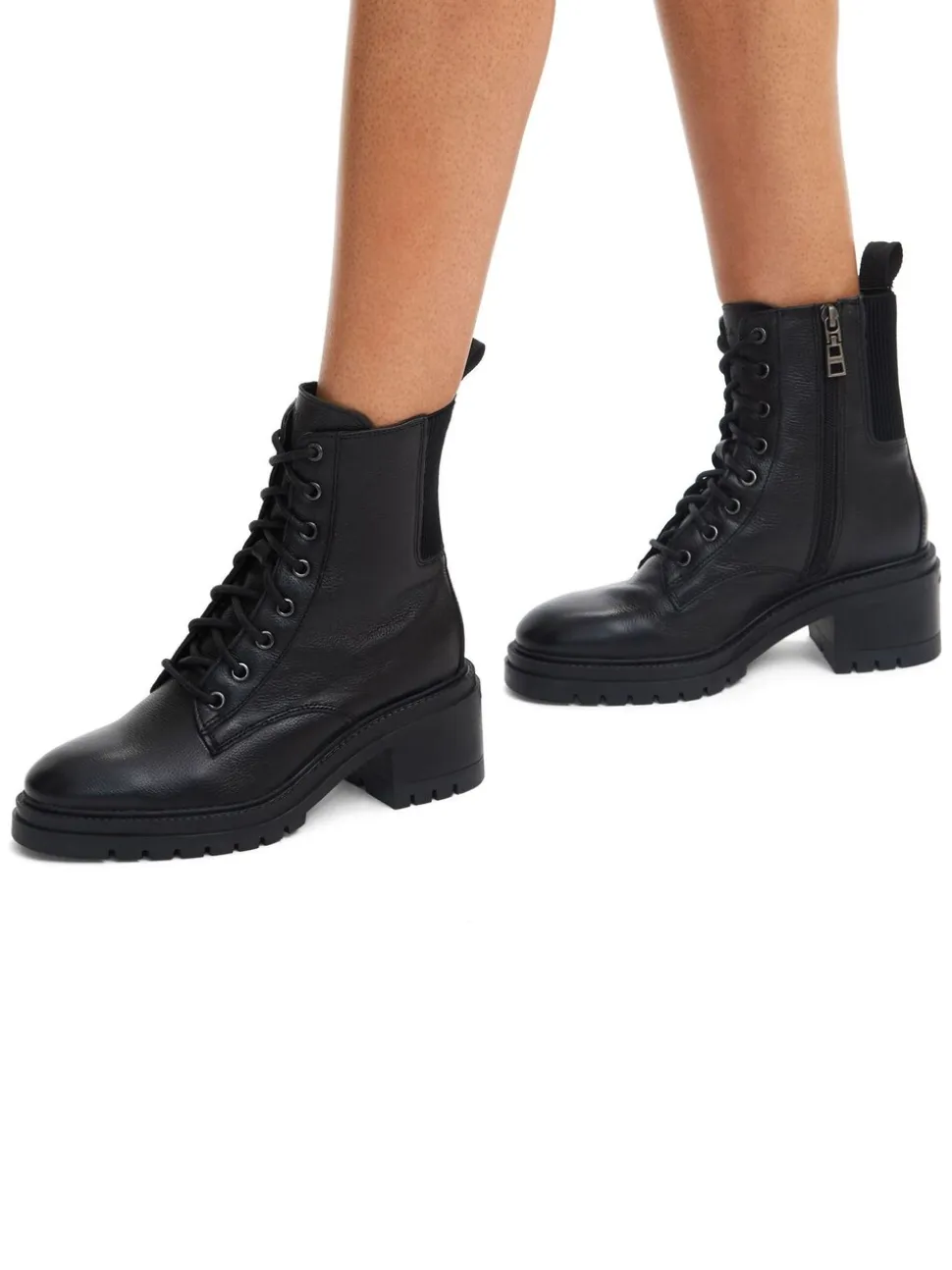 Carvela Black Champion Lace-Up Boots