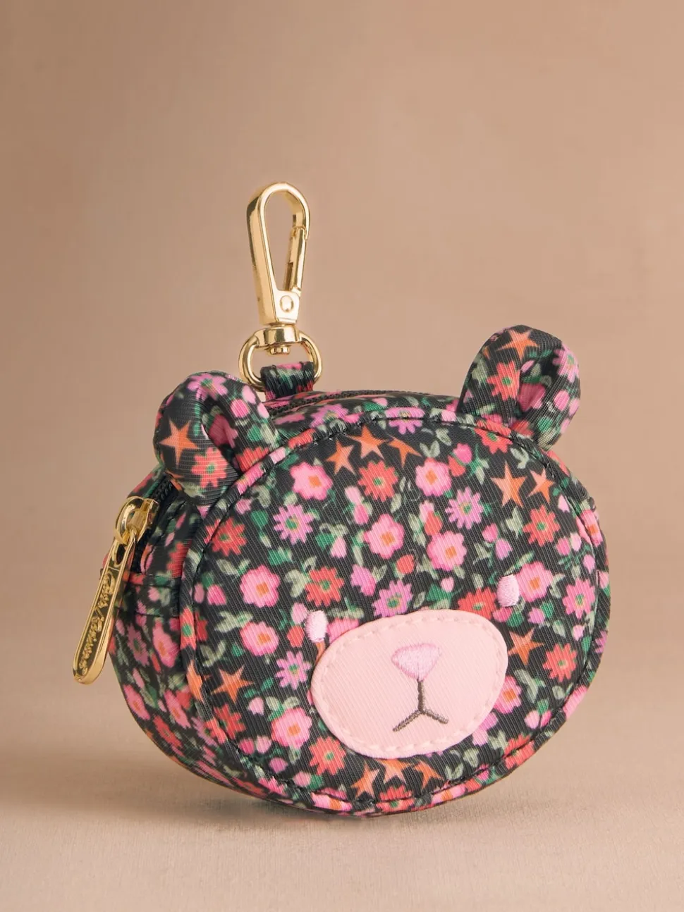 Cath Kidston Black Folding Star Ditsy Bear Clip On Purse