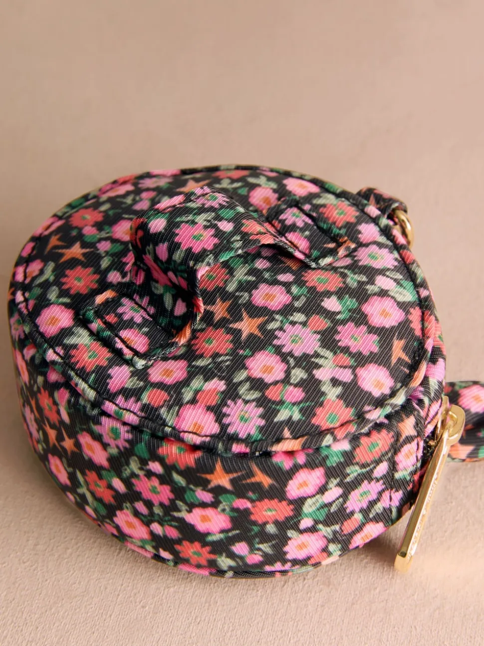 Cath Kidston Black Folding Star Ditsy Bear Clip On Purse