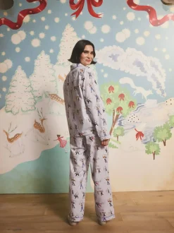 Cath Kidston Blue Lilah and Lewis Button Through Pyjamas