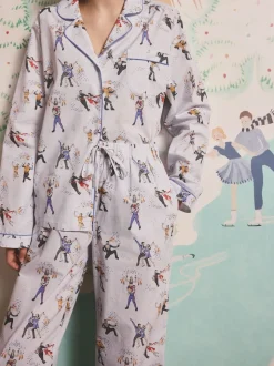 Cath Kidston Blue Lilah and Lewis Button Through Pyjamas
