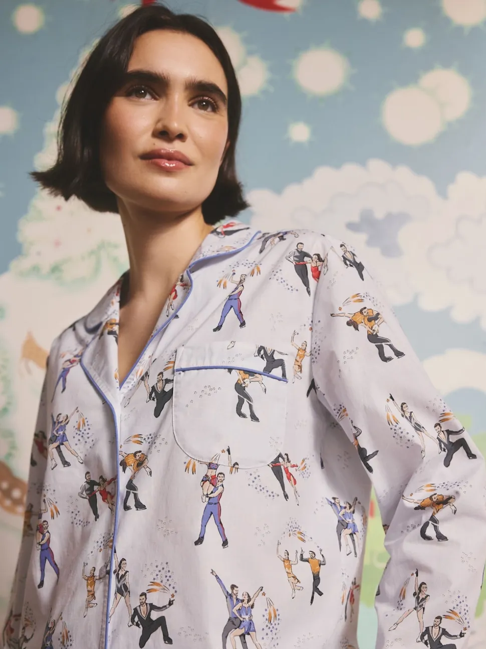 Cath Kidston Blue Lilah and Lewis Button Through Pyjamas