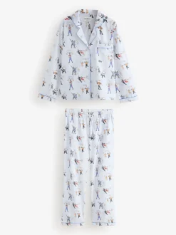 Cath Kidston Blue Lilah and Lewis Button Through Pyjamas