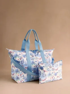 Cath Kidston Blue Overnight Bag