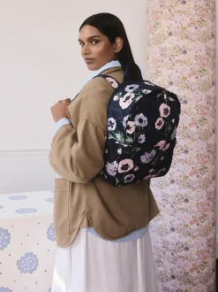 Cath Kidston Navy Peony Deck Compact Backpack