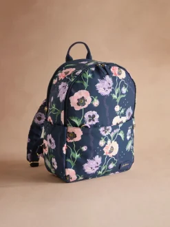 Cath Kidston Navy Peony Deck Compact Backpack