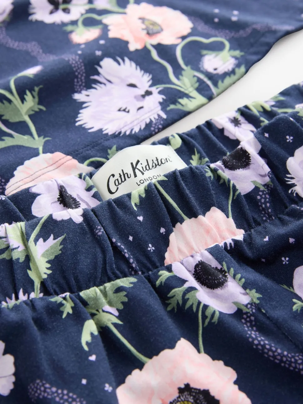Cath Kidston Navy Peony Print Cotton Twosie Pyjamas
