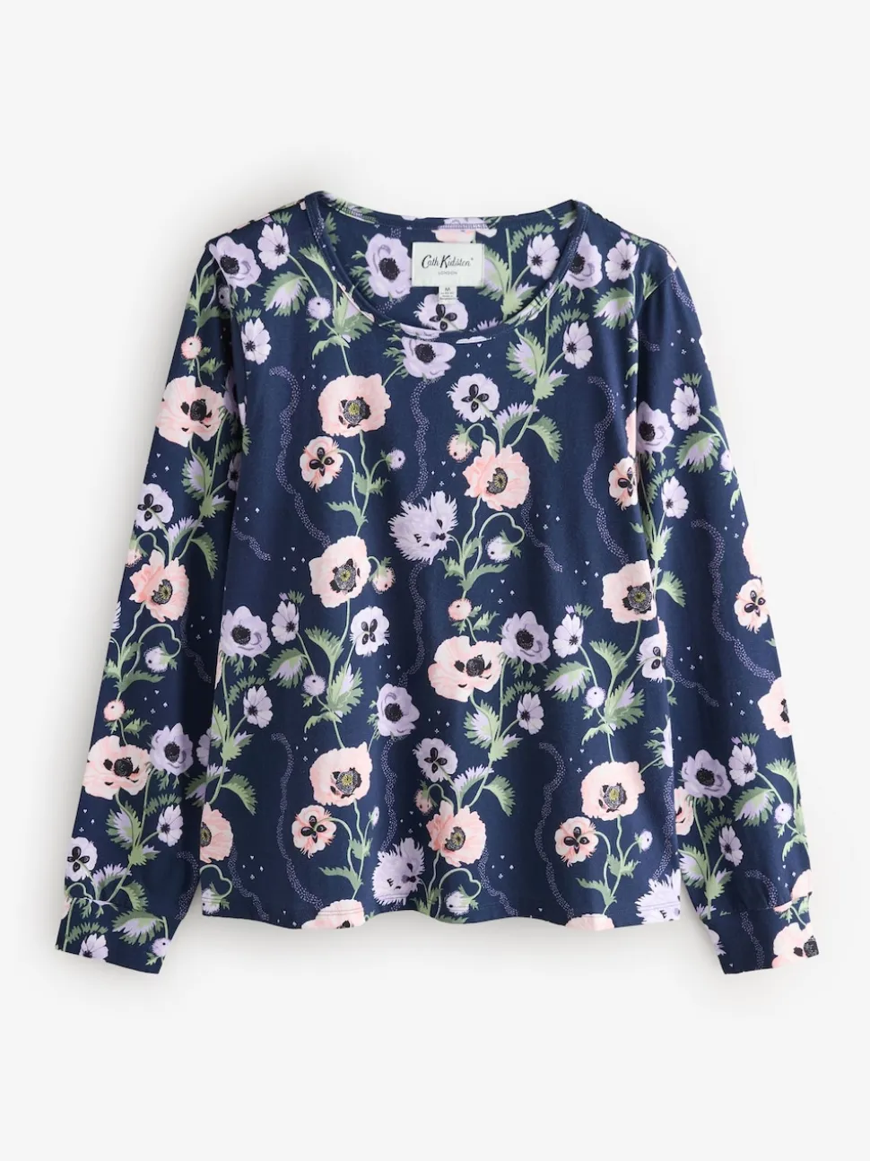Cath Kidston Navy Peony Print Cotton Twosie Pyjamas