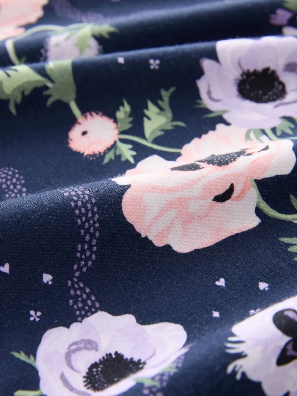 Cath Kidston Navy Peony Print Cotton Twosie Pyjamas