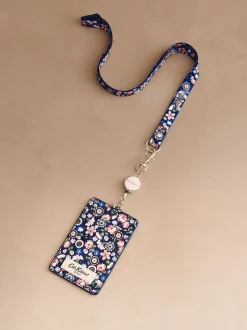 Cath Kidston Navy Queen Ditsy Lanyard Purse