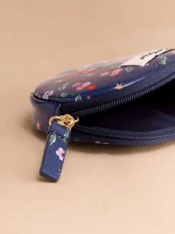 Cath Kidston Navy Star Sprig Round Pocket Purse