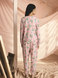 Cath Kidston Pink Lily of the Valley Cotton Twosie Pyjamas