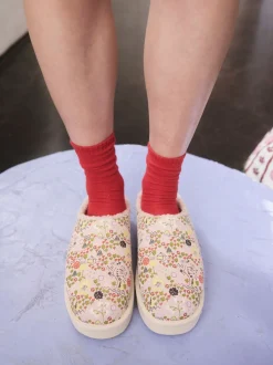 Cath Kidston Pink Posey Mule Slippers