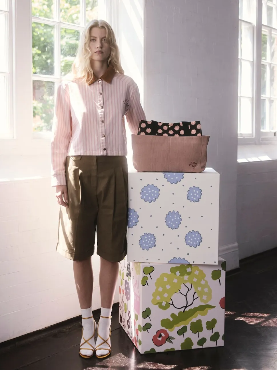 Cath Kidston Posey Spot Boxy Cord Tote Bag
