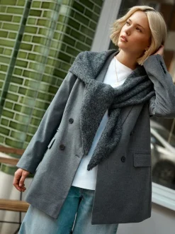 Charcoal Grey Triangle Scarf