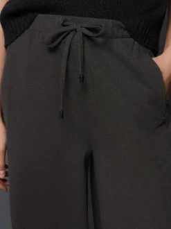 Charcoal Grey Wide Leg Jersey Joggers