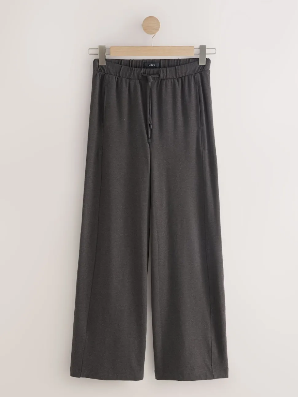 Charcoal Grey Wide Leg Jersey Joggers