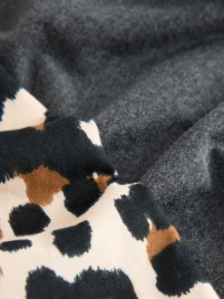 Charcoal Leopard Short Sleeve Pyjamas