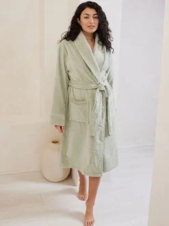 Chelsea Peers Green 100% Cotton Towelling Dressing Gown