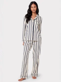 Chelsea Peers White/Blue Long Pyjamas Sets