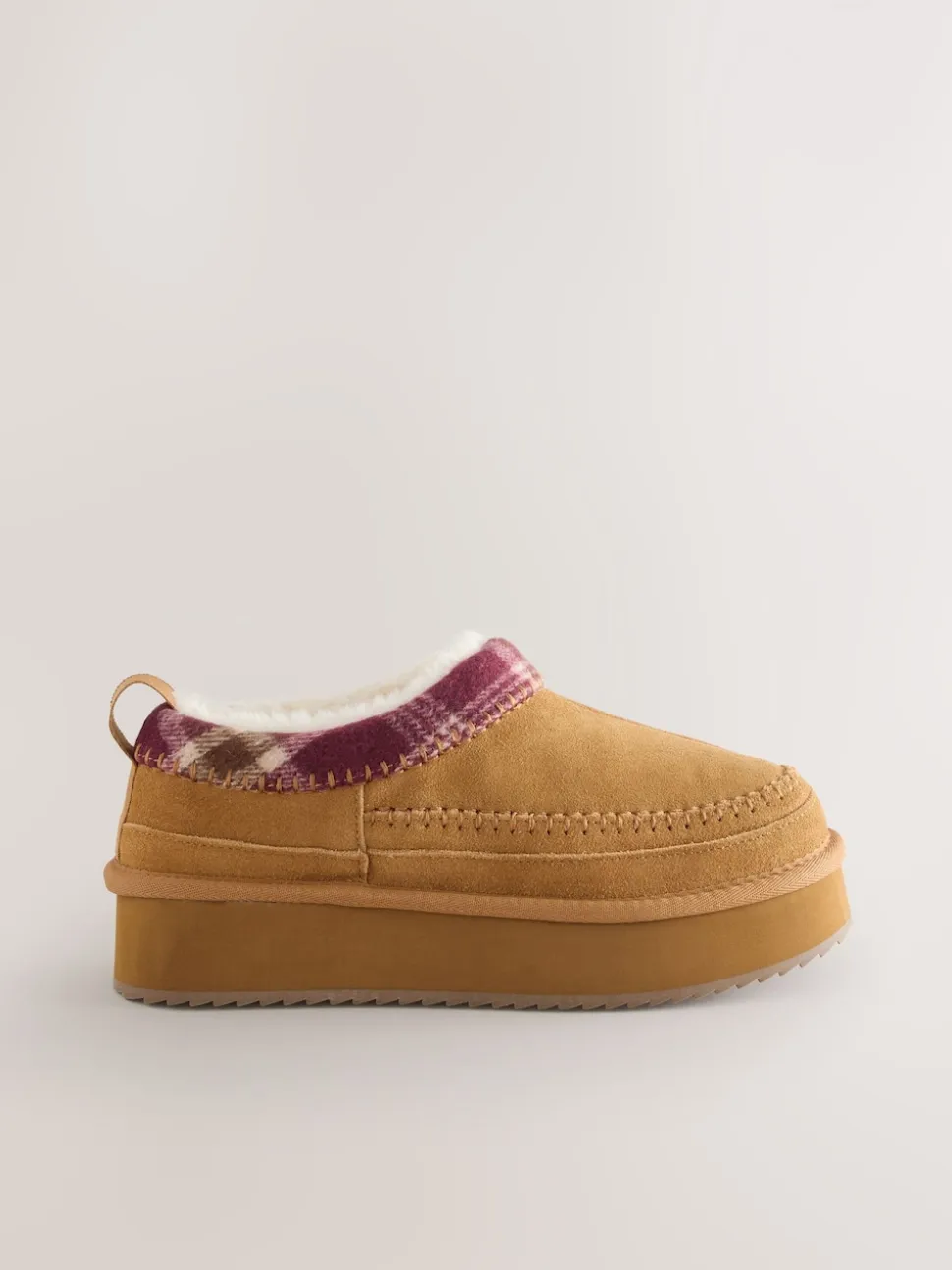 Chestnut Brown Forever Comfort® Leather Fur Lined Cosy Platform Shoes