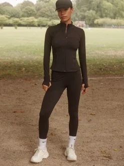 Chocolate Brown Active Balance Wrap Front Leggings