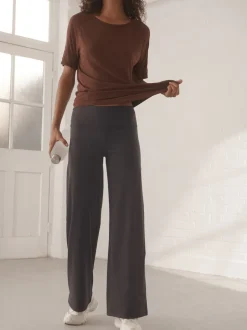 Chocolate Brown Active Ultimate Wide Leg Trousers